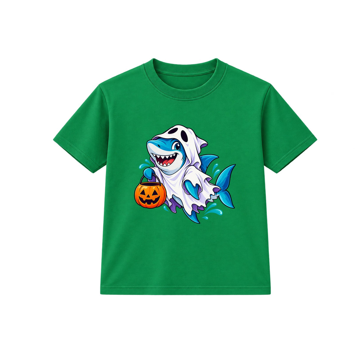 Ghost Shark kids Halloween t-shirt - Green