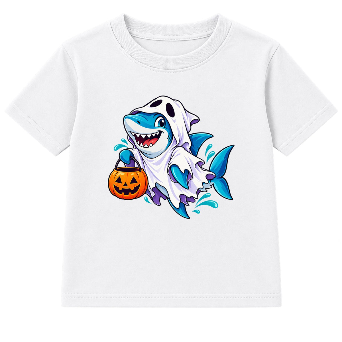 Ghost Shark kids Halloween t-shirt - White