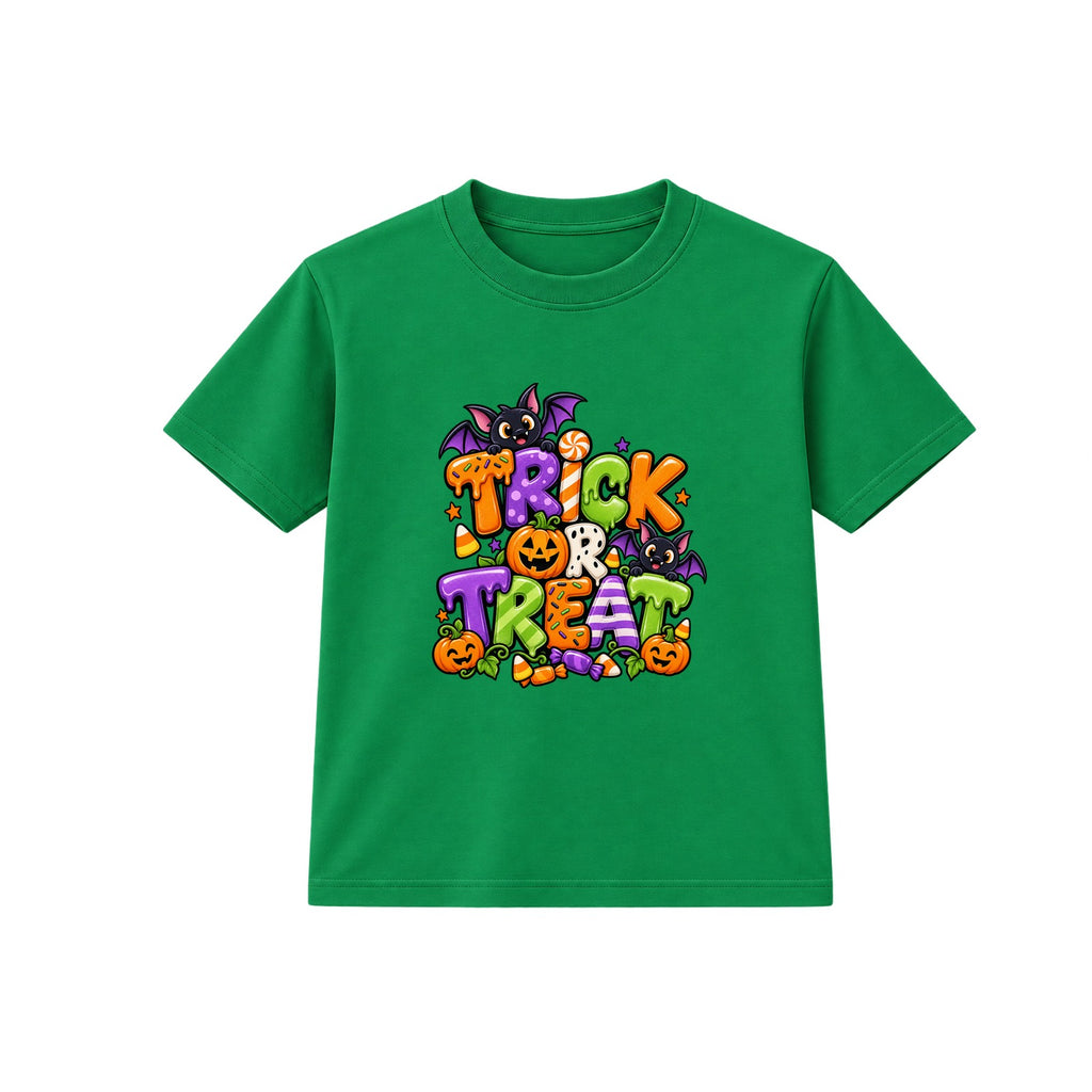 Trick Or Treat kids Halloween t-shirt - Green
