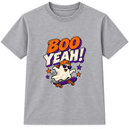 Boo Yeah kids Halloween t-shirt - Heather Grey