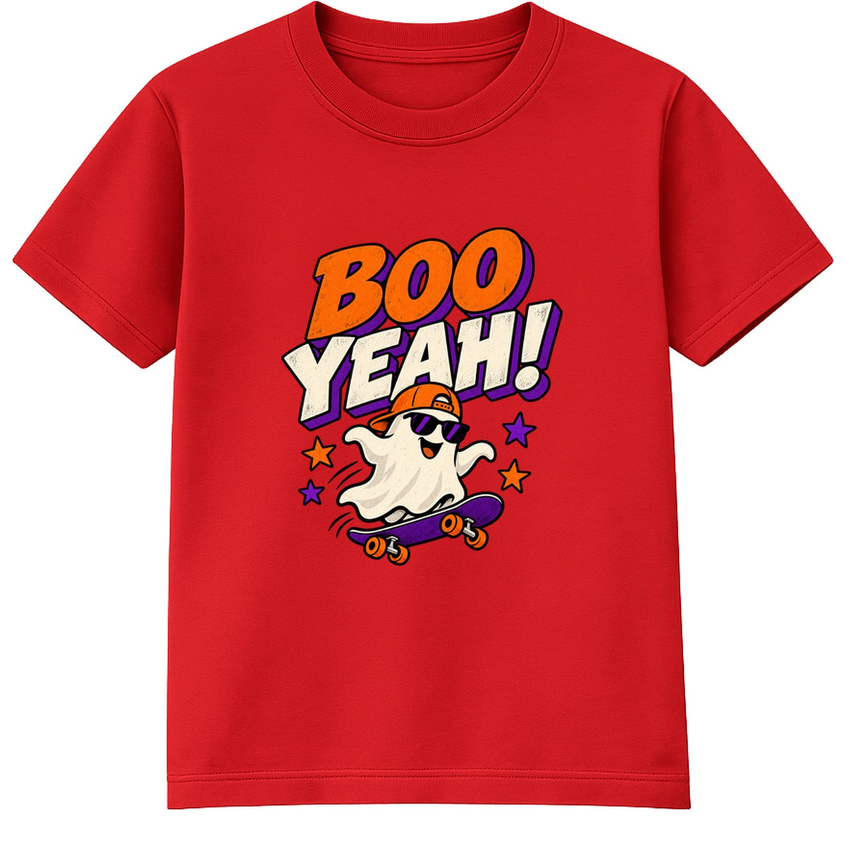 Boo Yeah kids Halloween t-shirt - Red