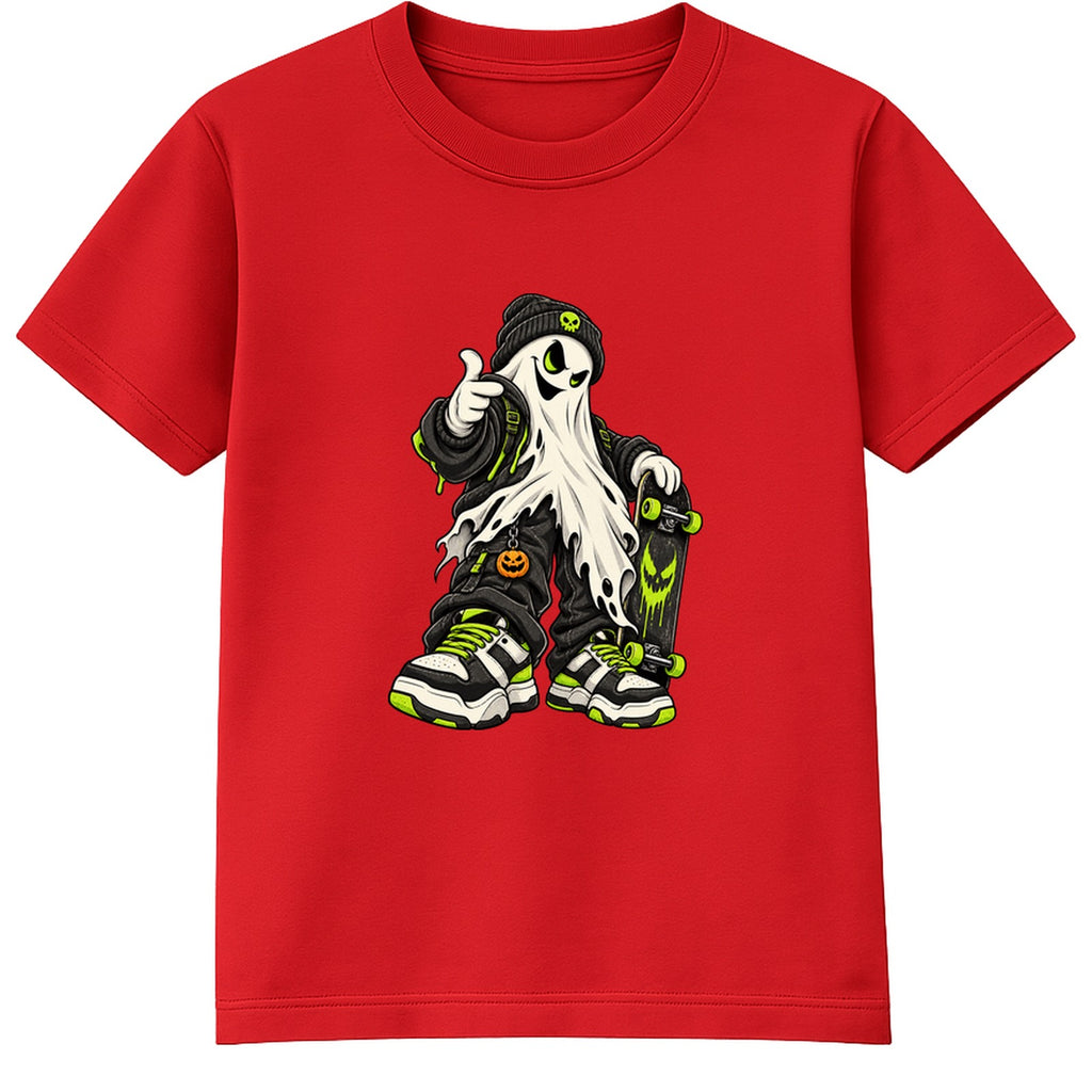 Streetwear Ghost adult Halloween t-shirt - Red