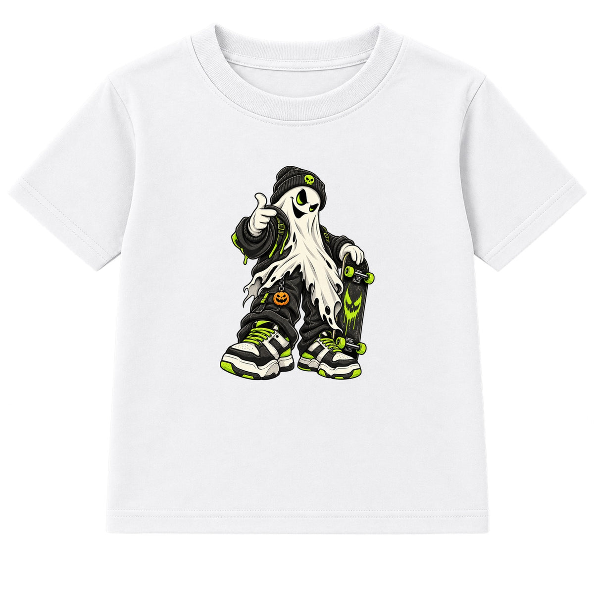 Streetwear Ghost adult Halloween t-shirt - White