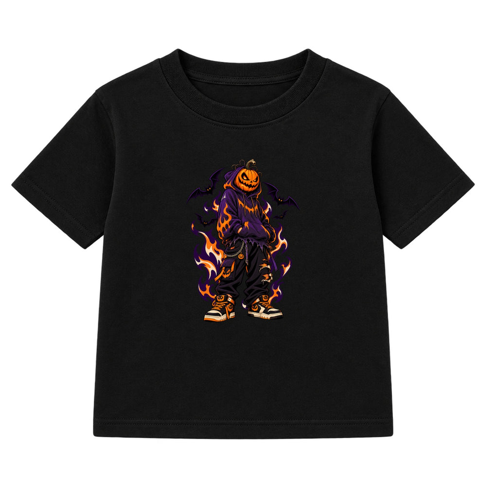 Hoodie Pumpkin adult Halloween t-shirt - Black