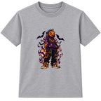 Hoodie Pumpkin adult Halloween t-shirt - Heather Grey