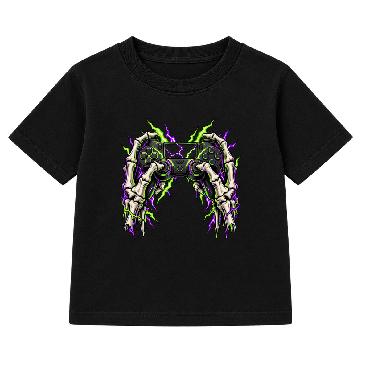 Skeleton Gamer adult Halloween t-shirt - Black