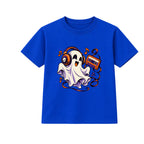 Headphone Ghost adult Halloween t-shirt - Blue