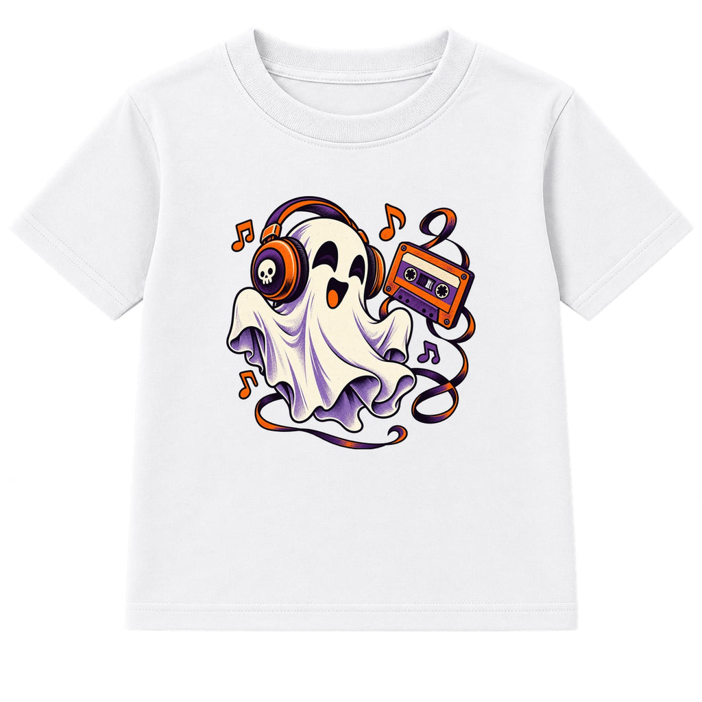 Headphone Ghost adult Halloween t-shirt - White