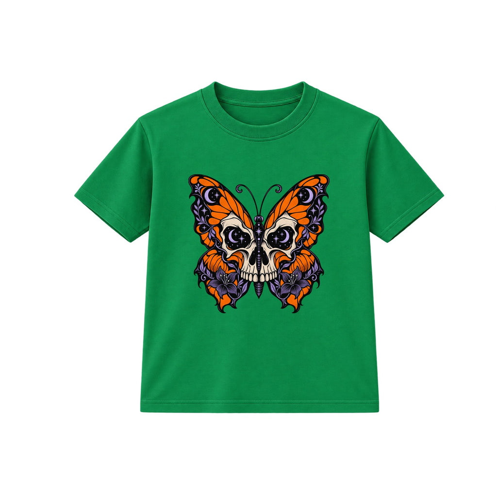 Skull Butterfly adult Halloween t-shirt - Green