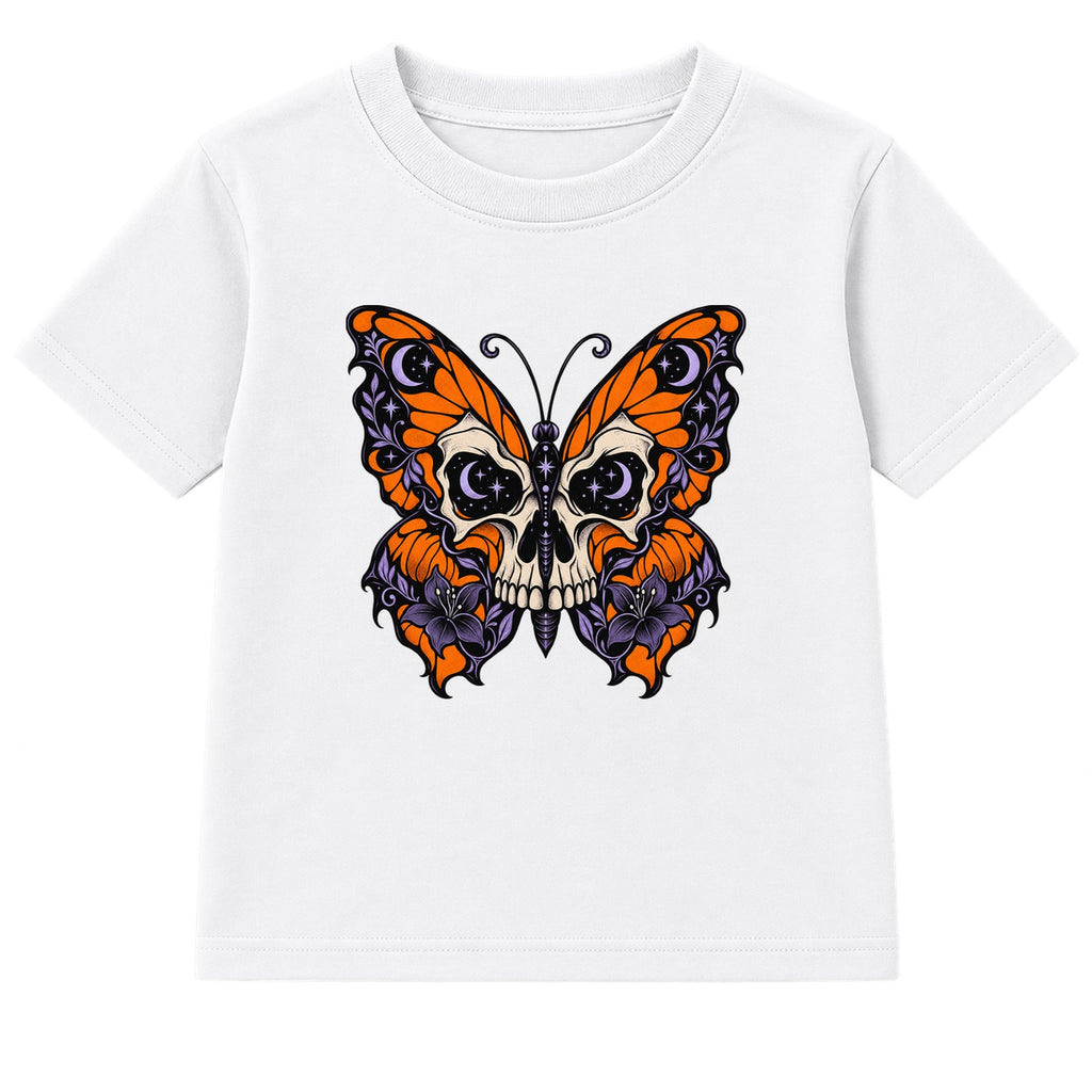 Skull Butterfly adult Halloween t-shirt - White