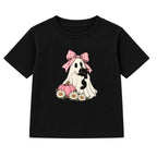 Ribbon Ghost adult Halloween t-shirt - Black