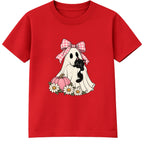 Ribbon Ghost adult Halloween t-shirt - Red