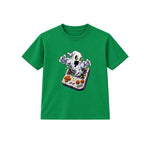 Retro Game Ghost adult Halloween t-shirt - Green