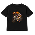 Motocross Pumpkin adult Halloween t-shirt - Black