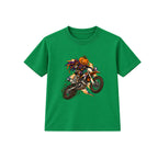 Motocross Pumpkin adult Halloween t-shirt - Green