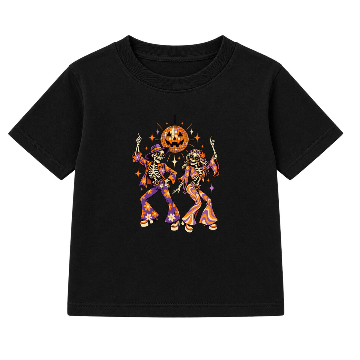 Disco Skeletons adult Halloween t-shirt - Black