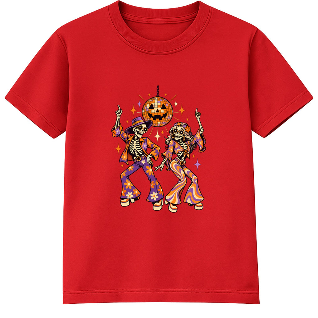 Disco Skeletons adult Halloween t-shirt - Red