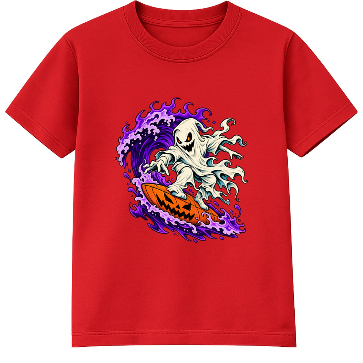 Surfer Ghost adult Halloween t-shirt - Red