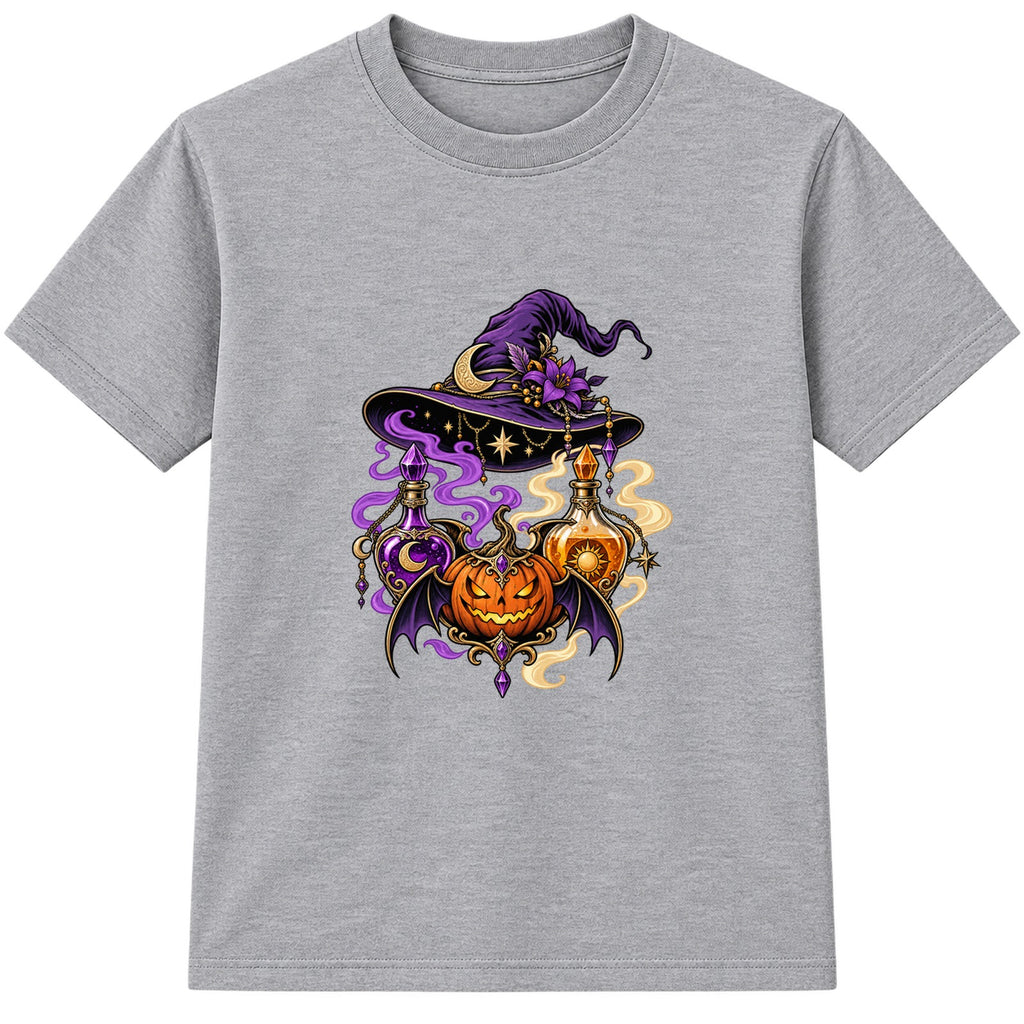 Potion and Hat adult Halloween t-shirt - Heather Grey