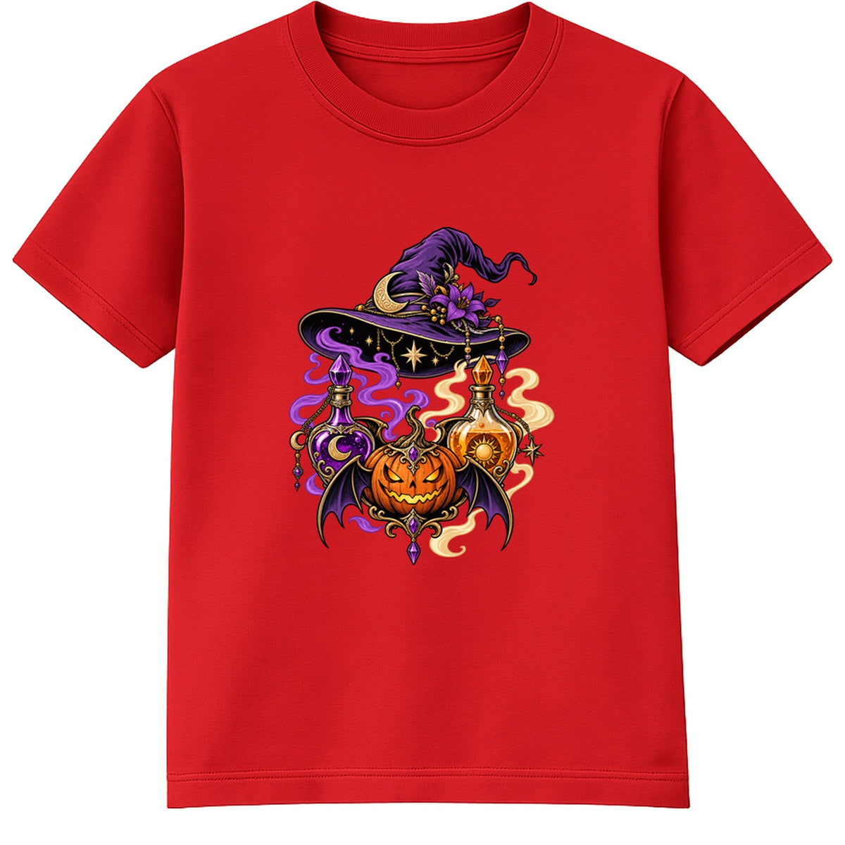 Potion and Hat adult Halloween t-shirt - Red