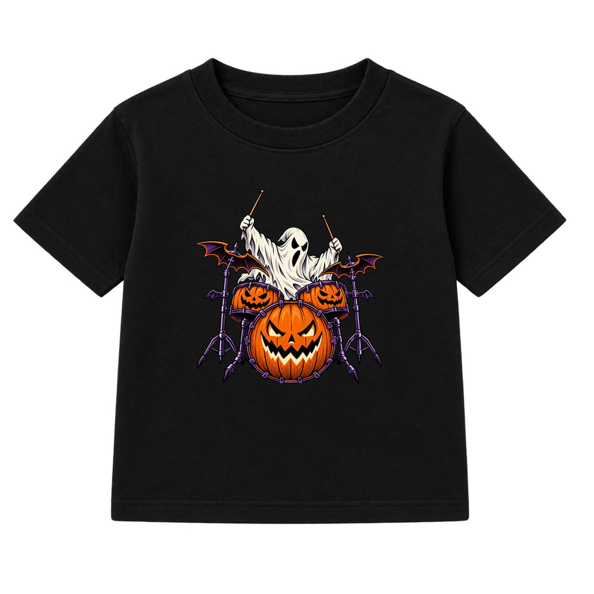 Drummer Ghost kids Halloween t-shirt - Black