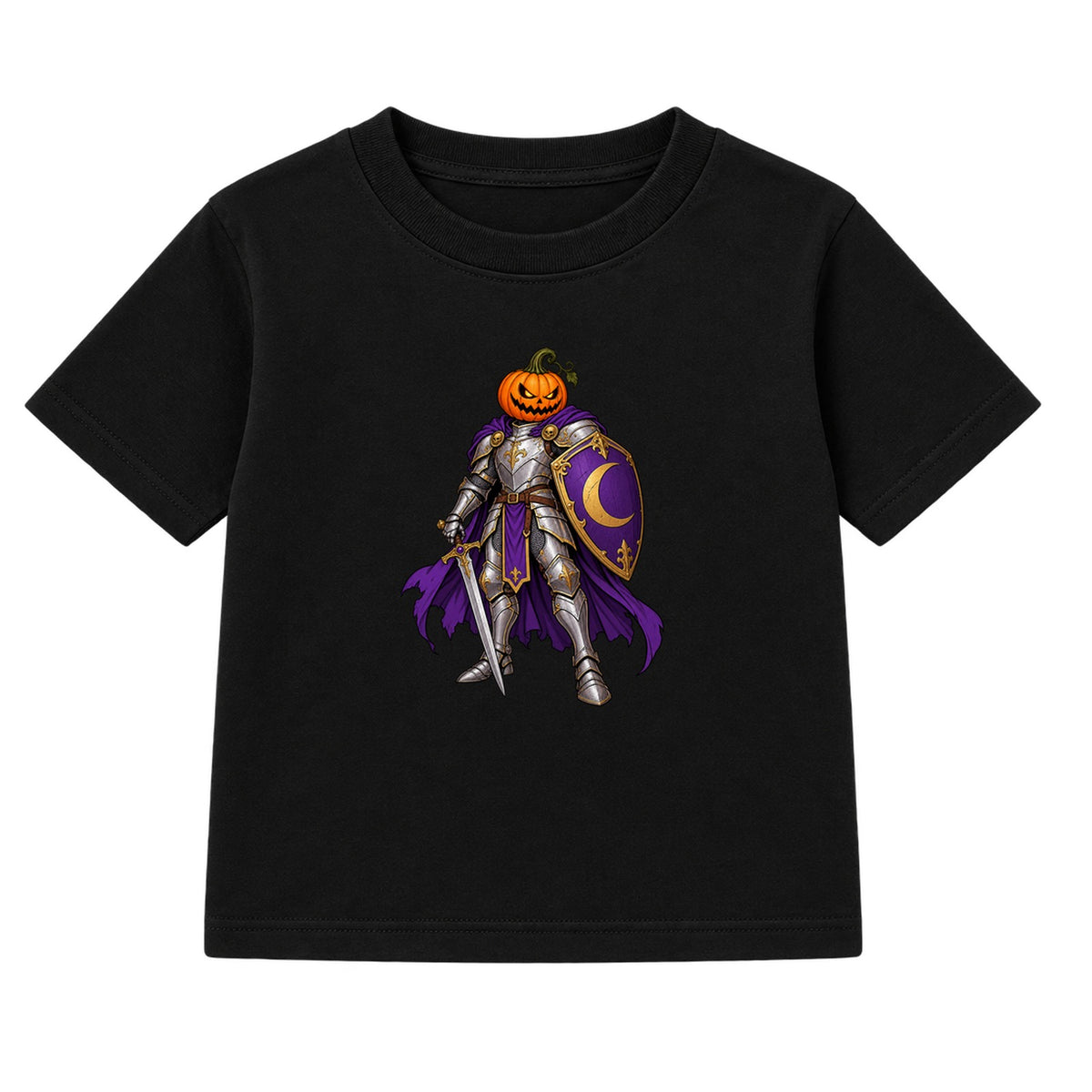 Pumpkin Knight kids Halloween t-shirt - Black