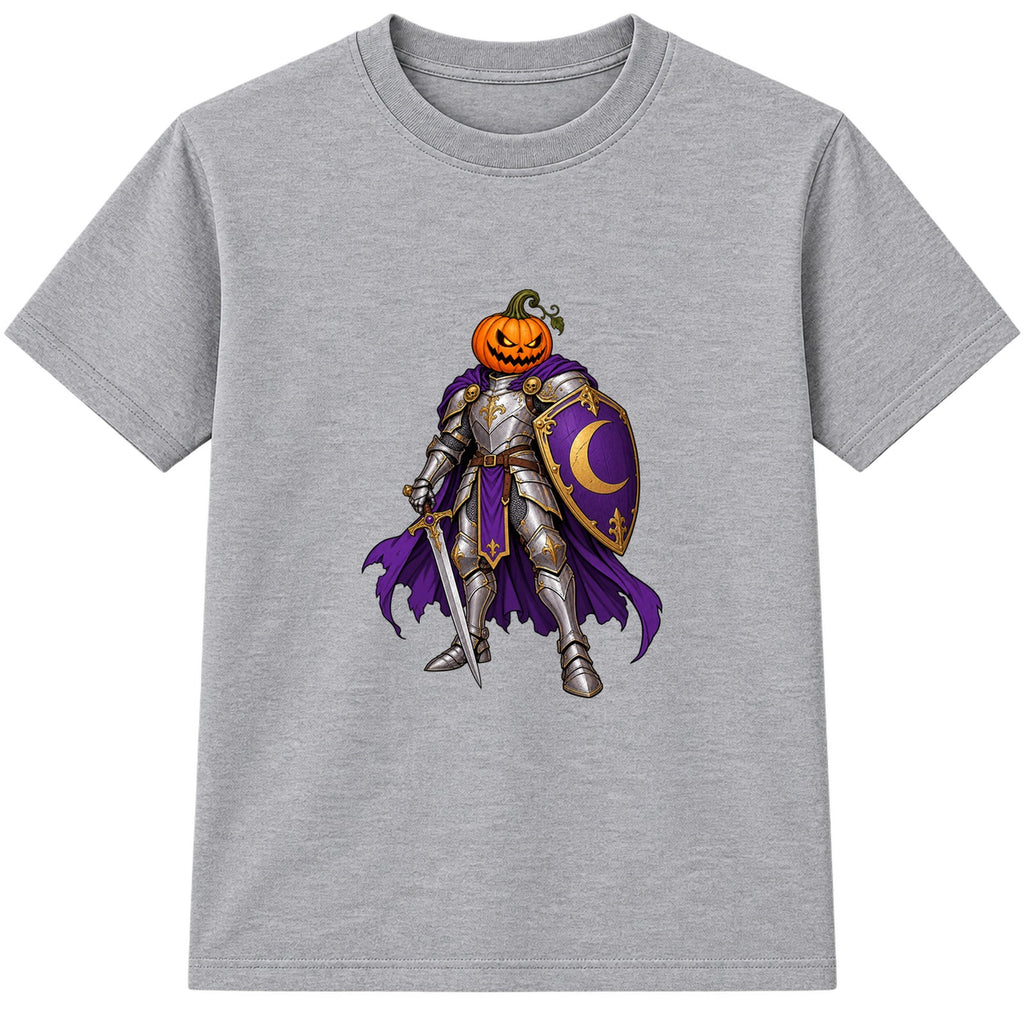 Pumpkin Knight kids Halloween t-shirt - Heather Grey