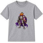 Pumpkin Knight kids Halloween t-shirt - Heather Grey
