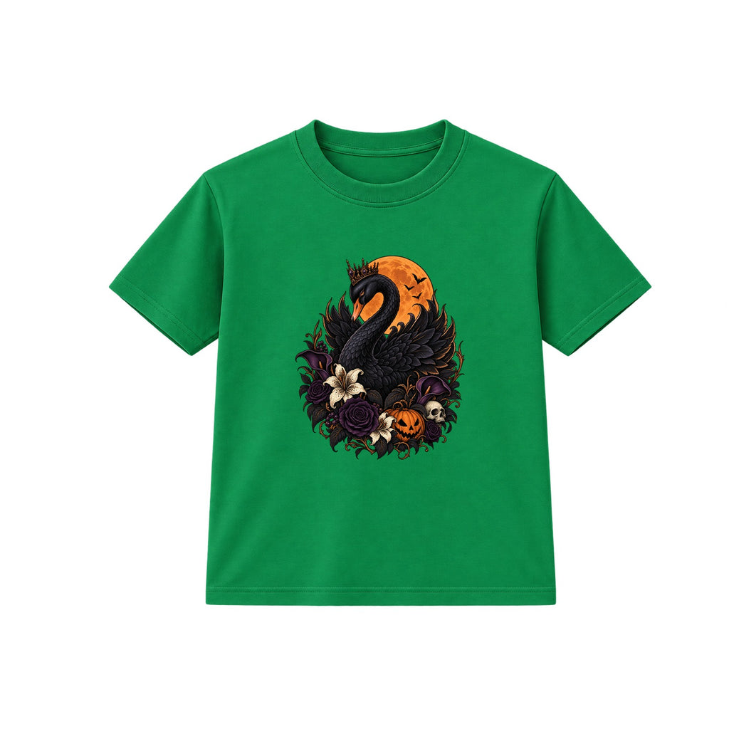 Gothic Swan adult Halloween t-shirt - Green
