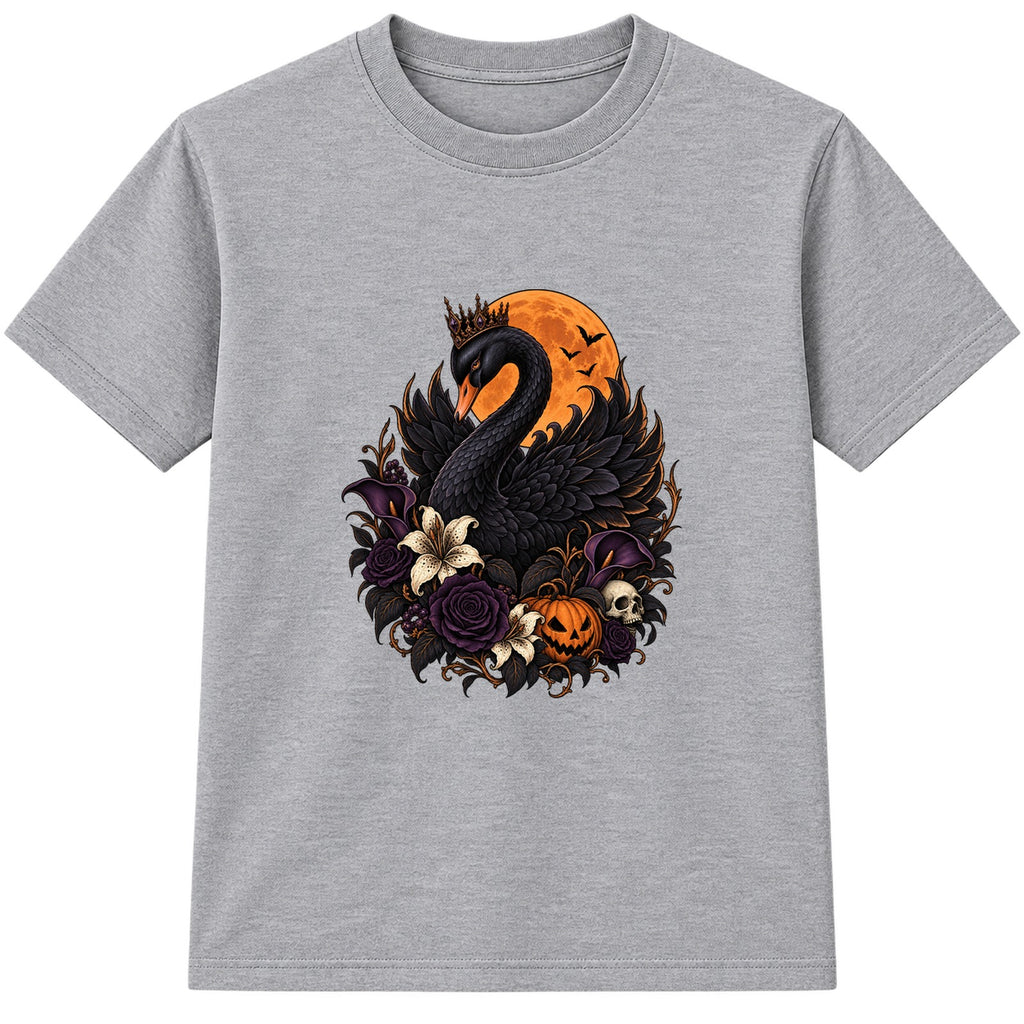 Gothic Swan adult Halloween t-shirt - Heather Grey
