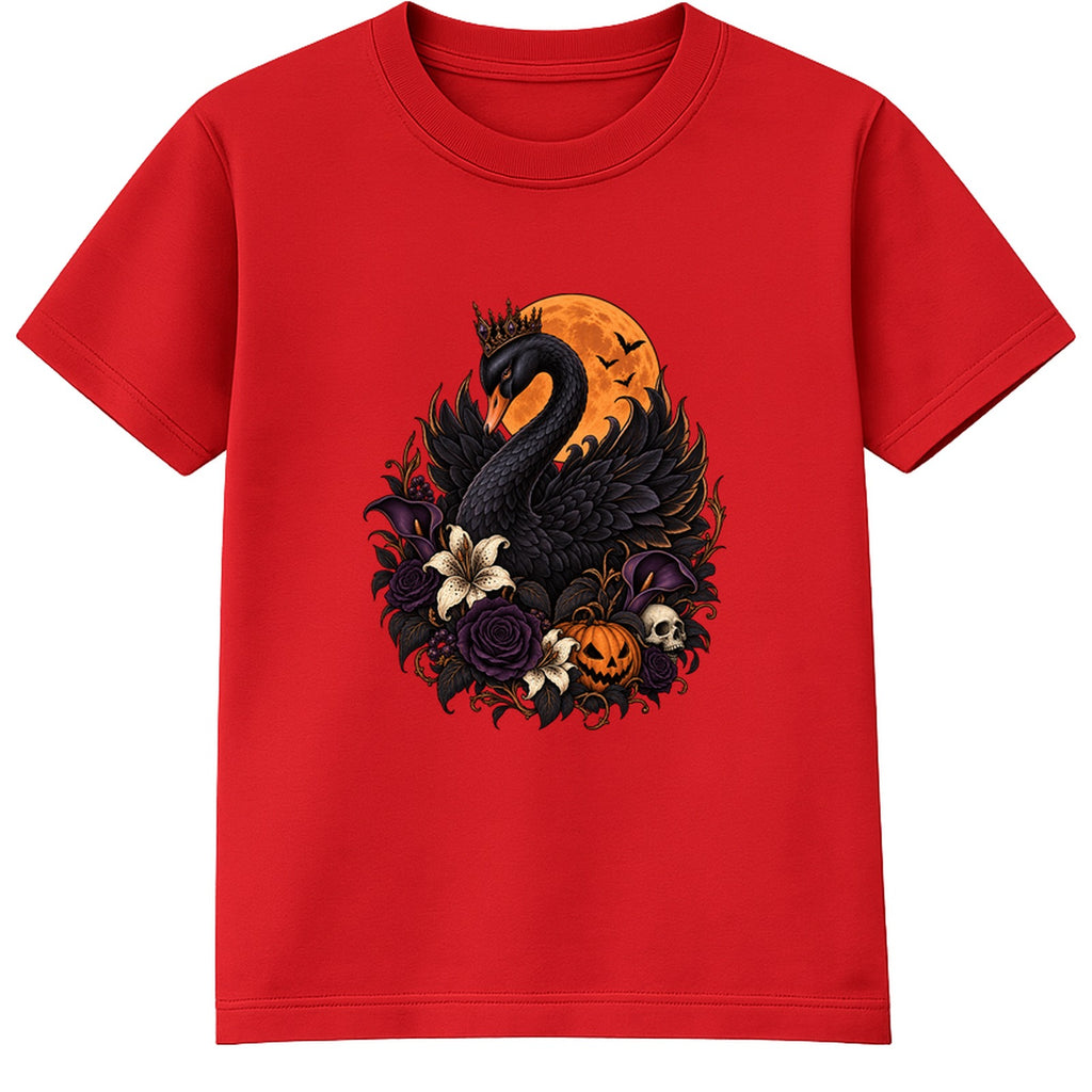 Gothic Swan adult Halloween t-shirt - Red