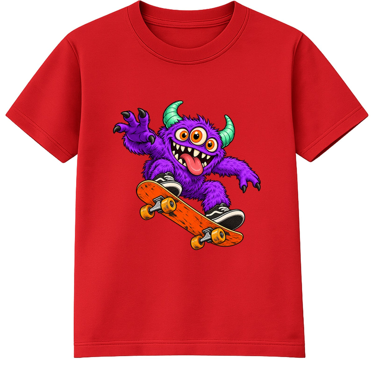 Skate Monster kids Halloween t-shirt - Red