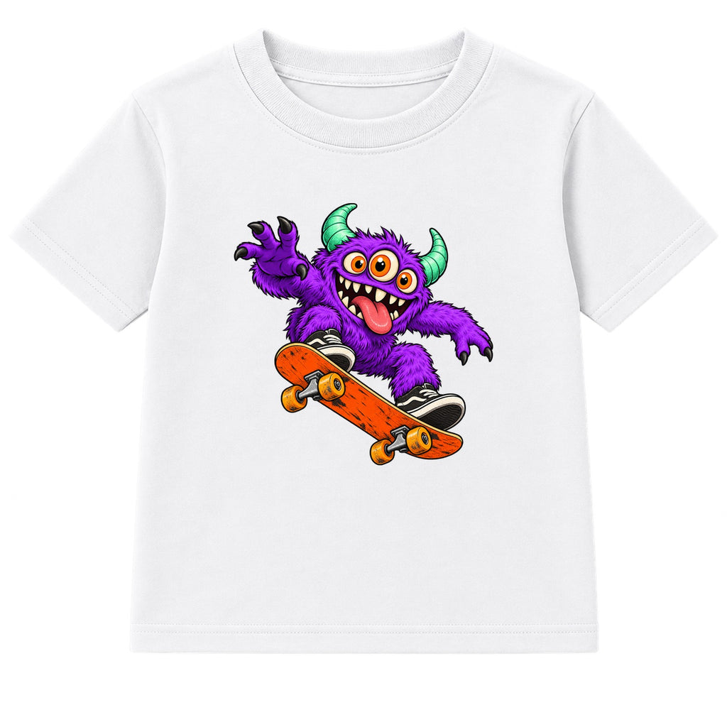 Skate Monster kids Halloween t-shirt - White