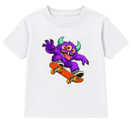 Skate Monster kids Halloween t-shirt - White