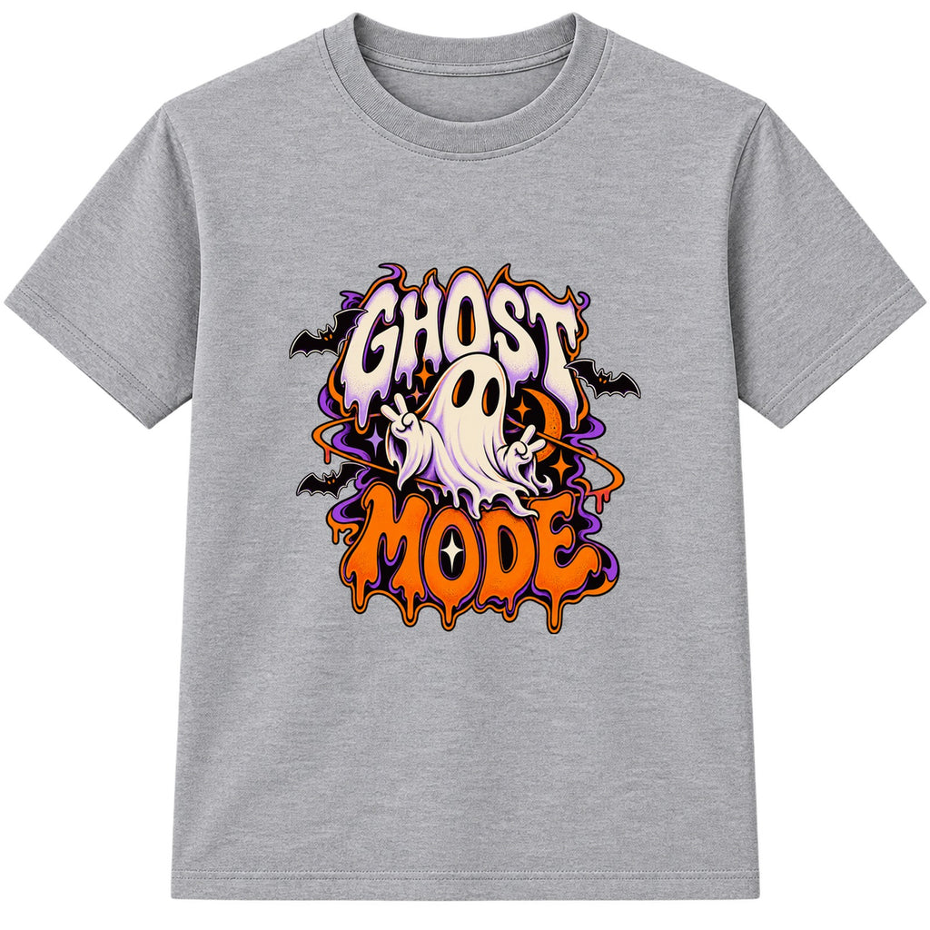 Ghost Mode adult Halloween t-shirt - Heather Grey