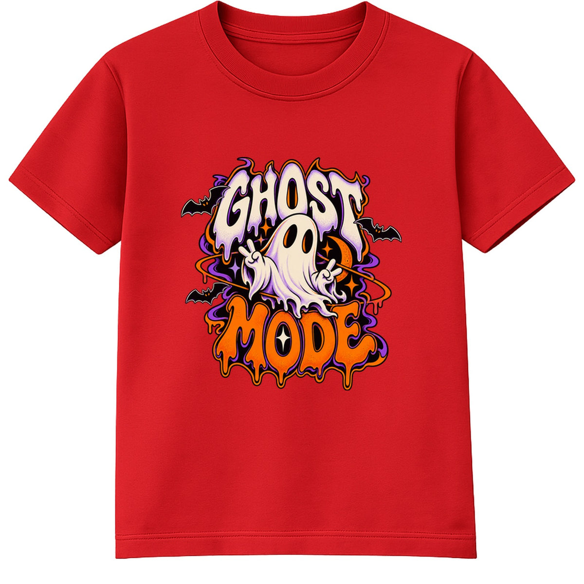 Ghost Mode adult Halloween t-shirt - Red