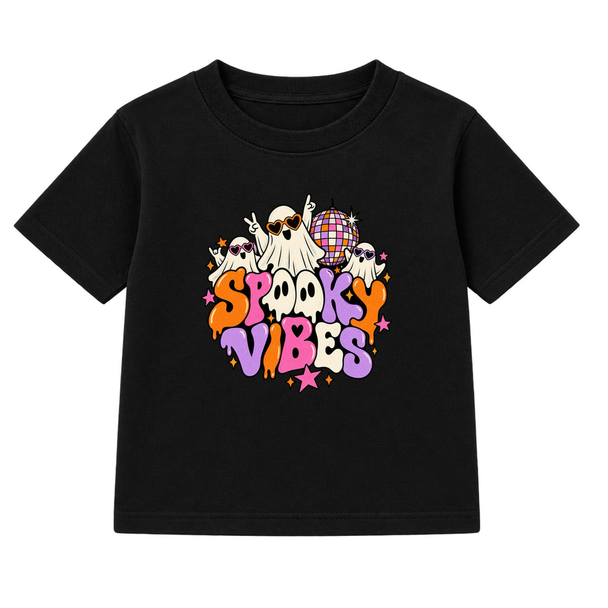 Spooky Vibes adult Halloween t-shirt - Black