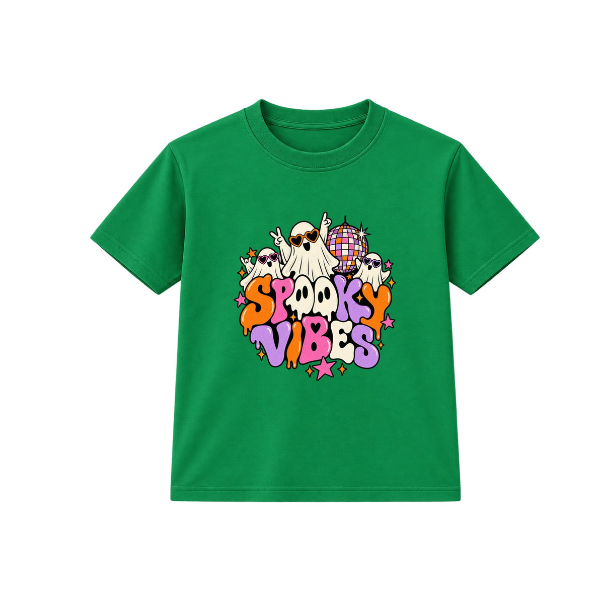 Spooky Vibes adult Halloween t-shirt - Green