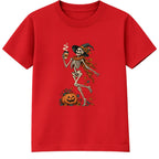 Coffee Skeleton adult Halloween t-shirt - Red
