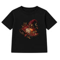 Floral Witch Hat adult Halloween t-shirt - Black