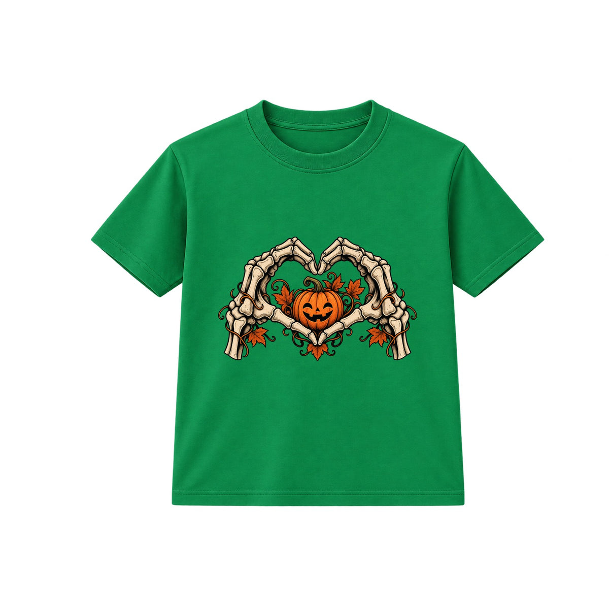 Skeleton Heart adult Halloween t-shirt - Green
