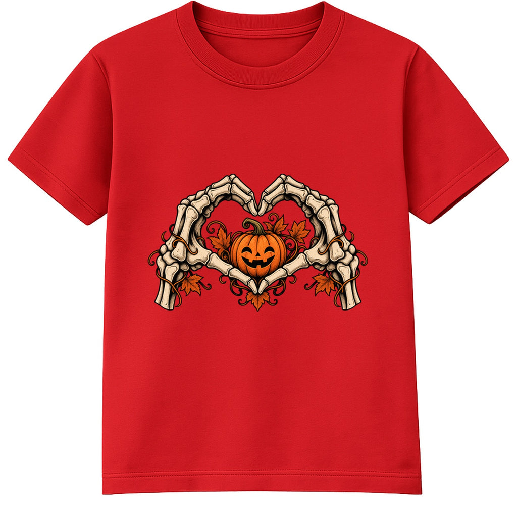 Skeleton Heart adult Halloween t-shirt - Red