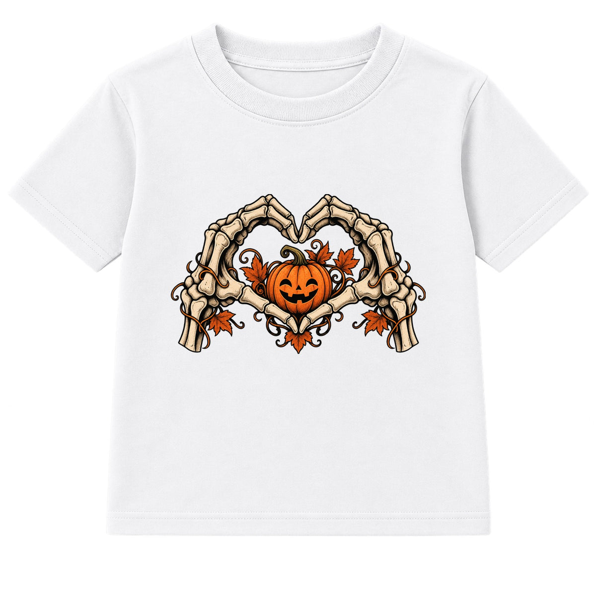 Skeleton Heart adult Halloween t-shirt - White