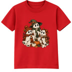 Coffee Ghosts adult Halloween t-shirt - Red