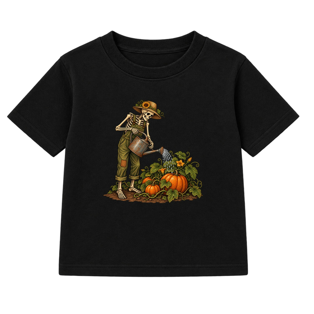 Skeleton Gardener adult Halloween t-shirt - Black