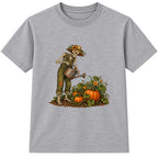 Skeleton Gardener adult Halloween t-shirt - Heather Grey