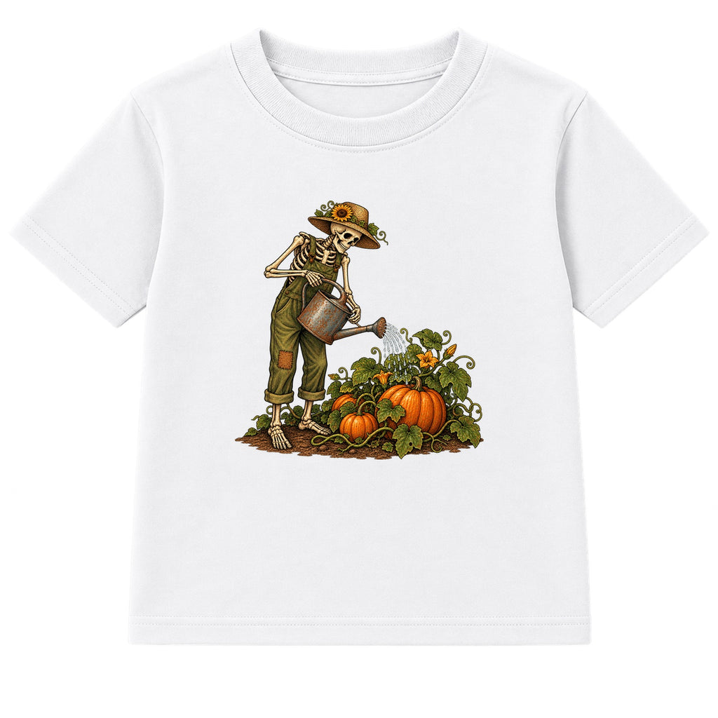 Skeleton Gardener adult Halloween t-shirt - White