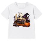 Spellbook Stack adult Halloween t-shirt - White