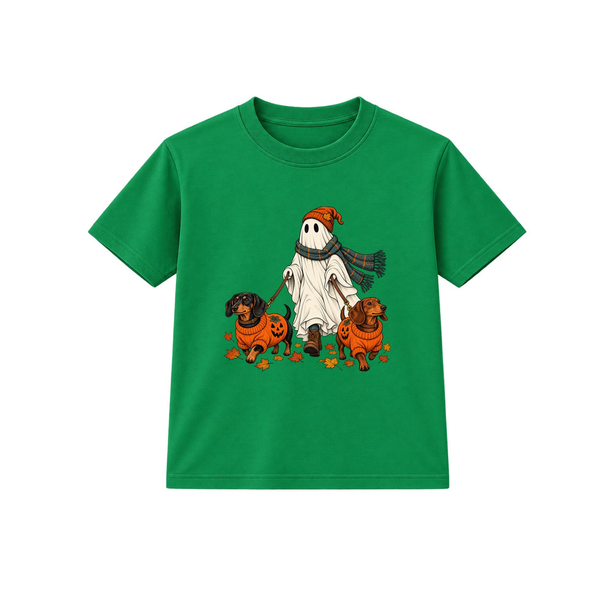 Ghost Dog Walker adult Halloween t-shirt - Green