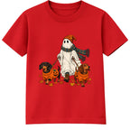 Ghost Dog Walker adult Halloween t-shirt - Red